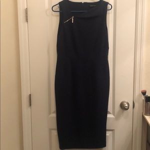 Navy Ivanka Trump Midi Dress